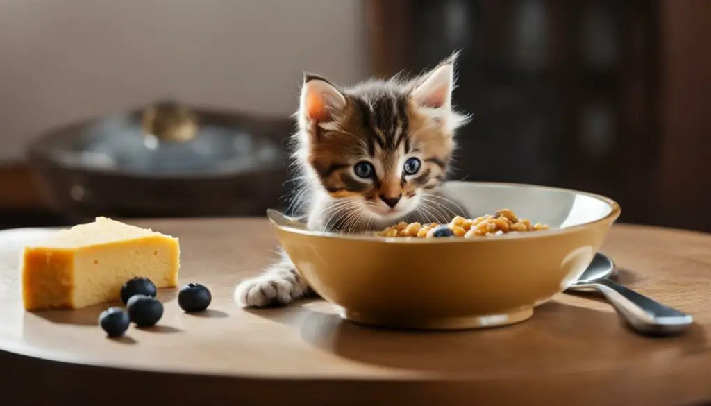 establishing a feeding routine for kittens