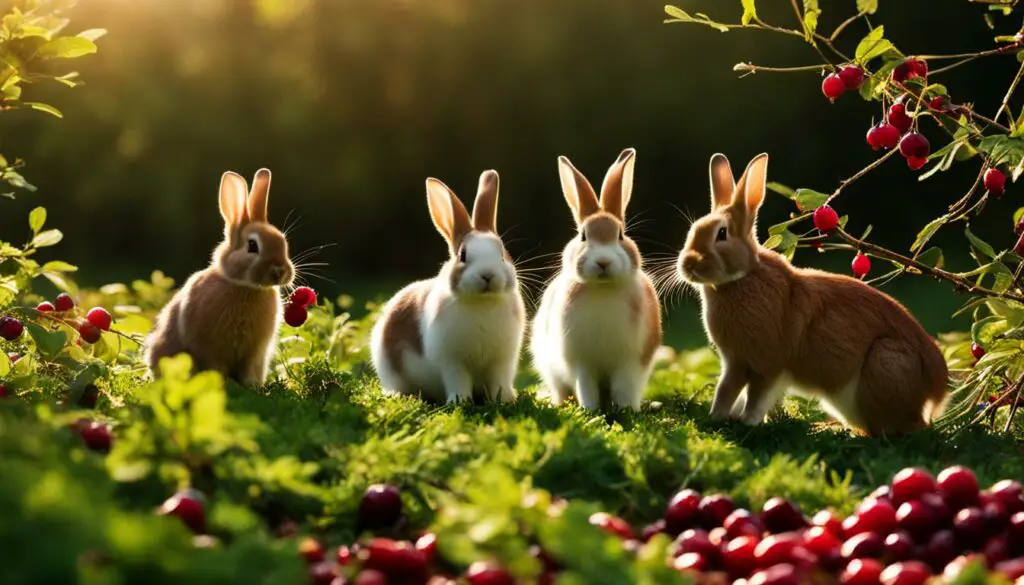 feeding cranberries to rabbits