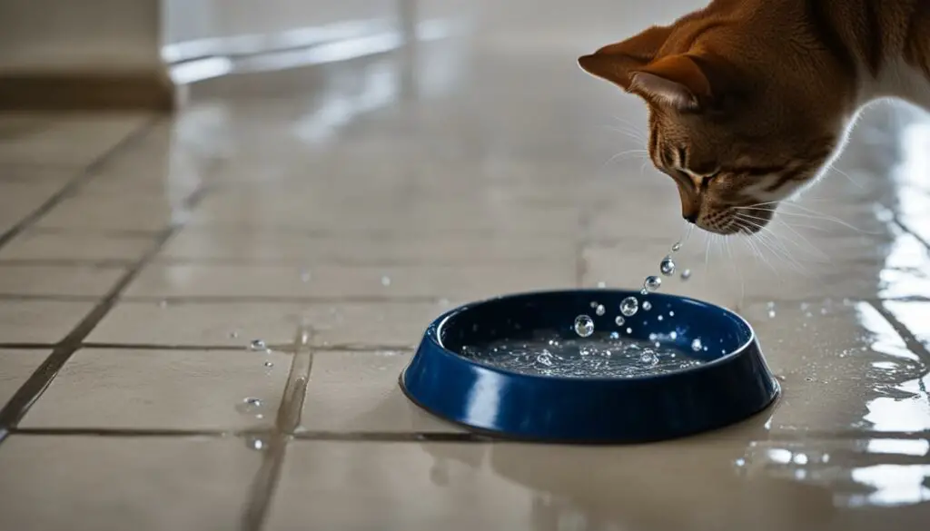 feline water bowl movement