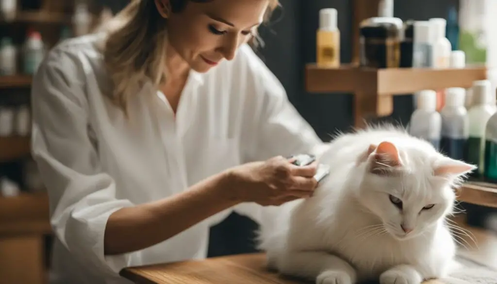 grooming cat dandruff