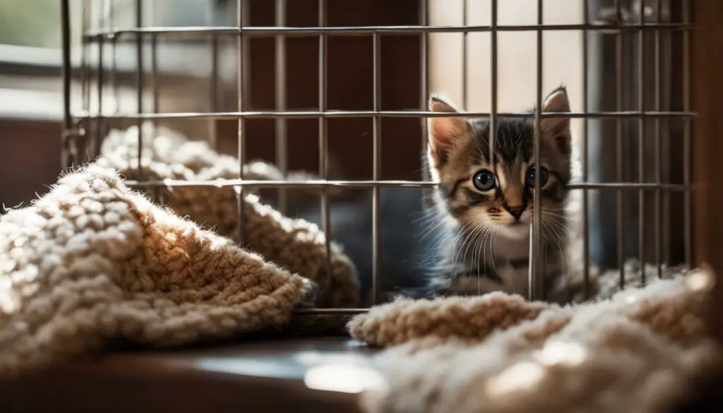 how long can you keep a kitten in a cage