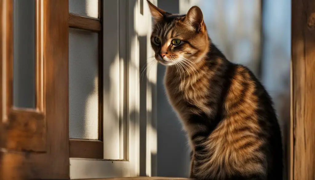 how to stop cat scratching at door in morning