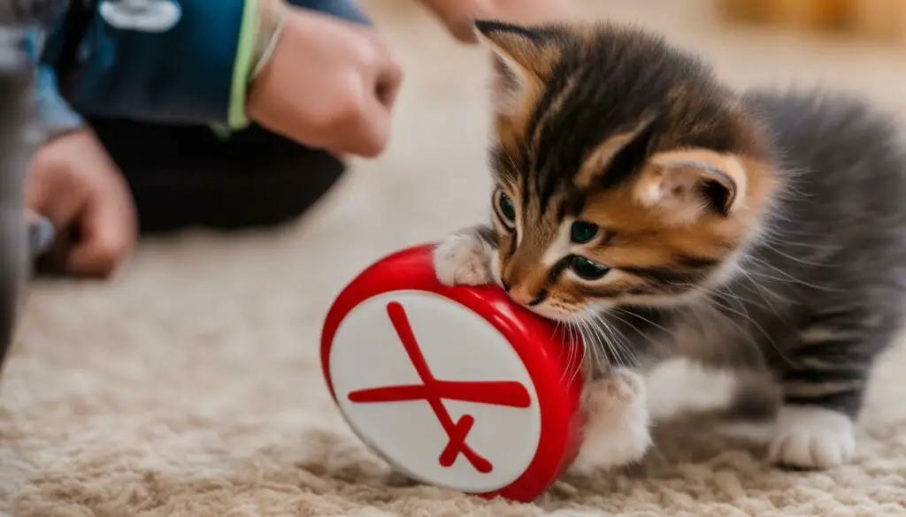 how to stop kitten biting