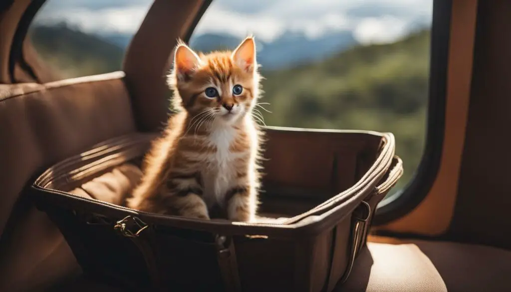 how to travel with a kitten