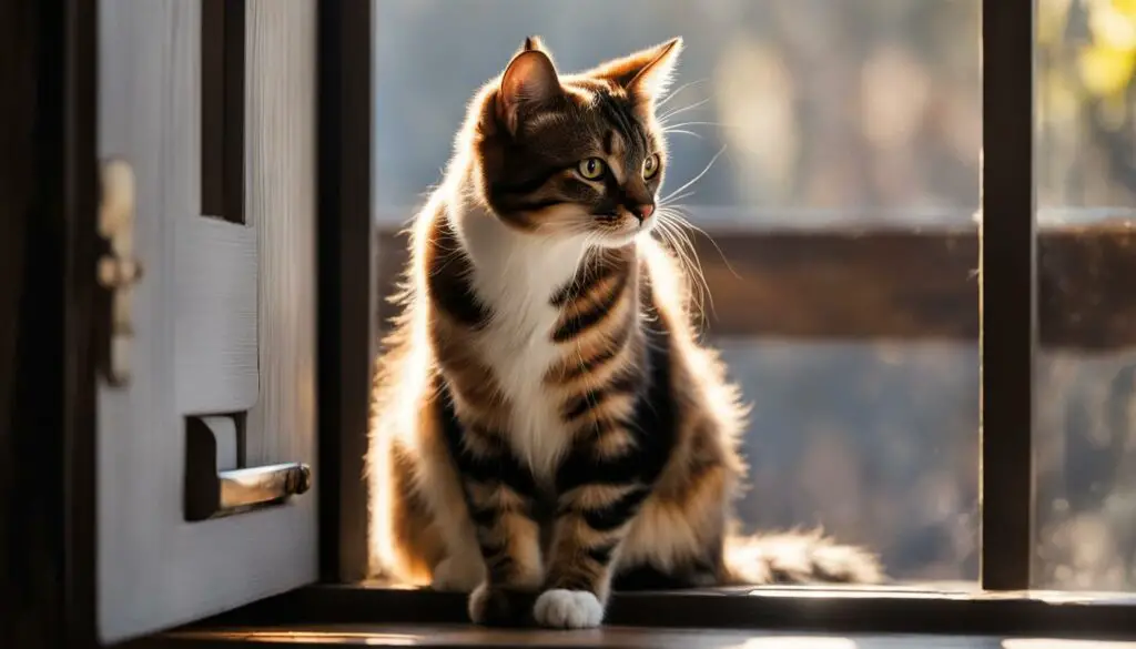 indoor cat suddenly trying to get outside