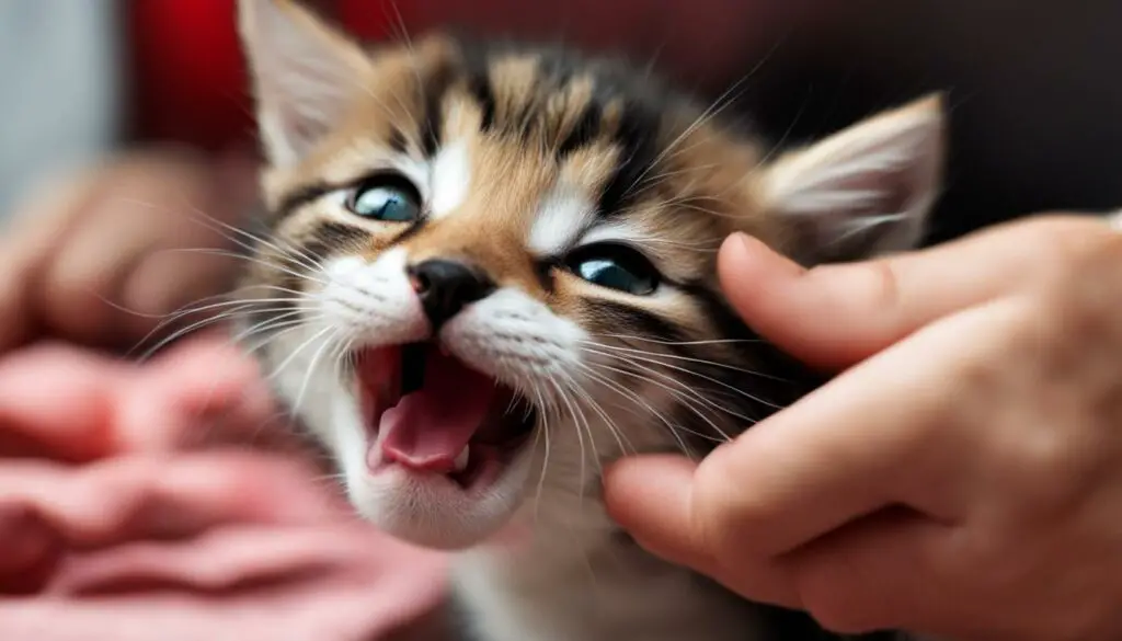 kitten biting