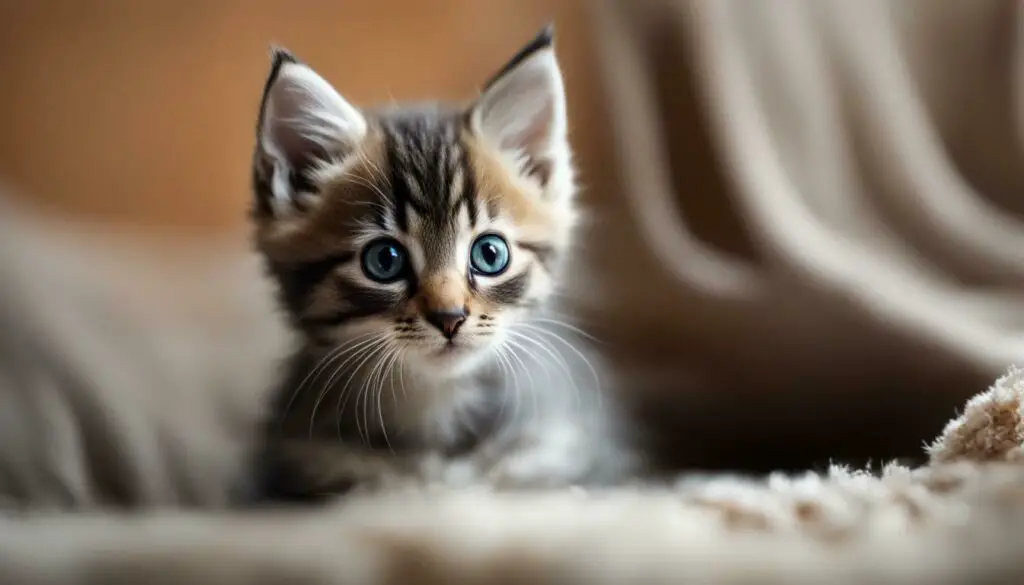kitten with open eyes