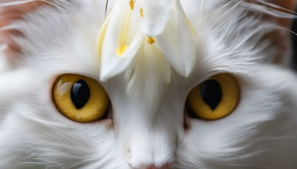 lily pollen on cat fur