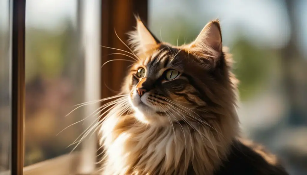 long-haired cat grooming