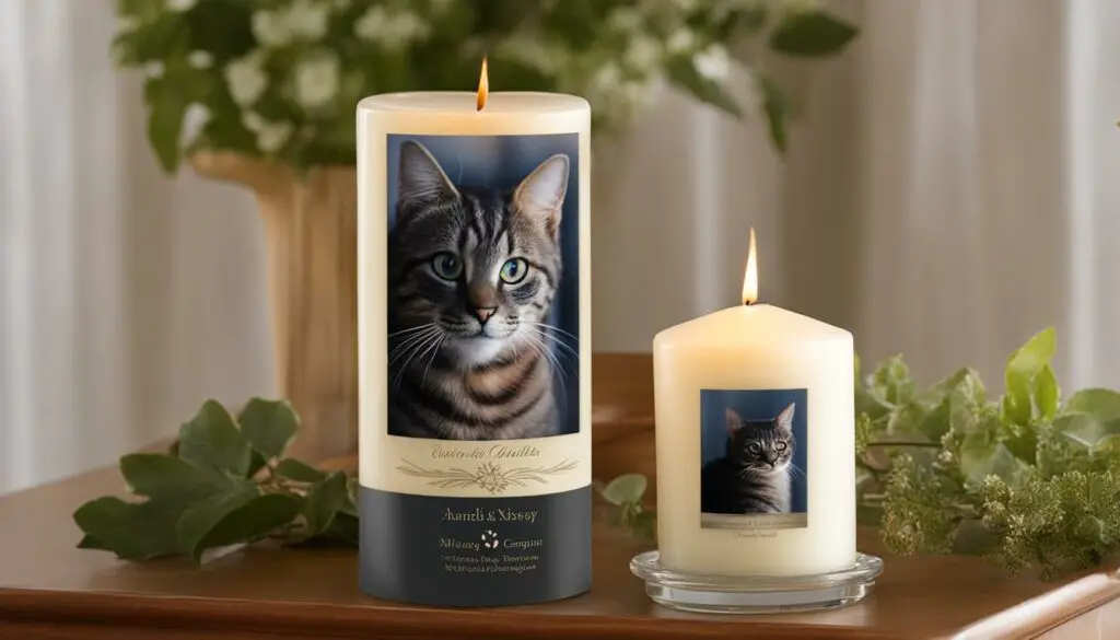memorial candle for cat owner