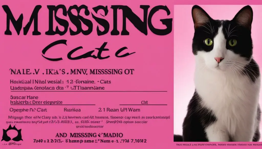 missing cat poster design