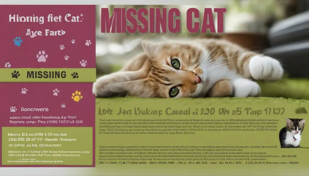 missing cat poster template