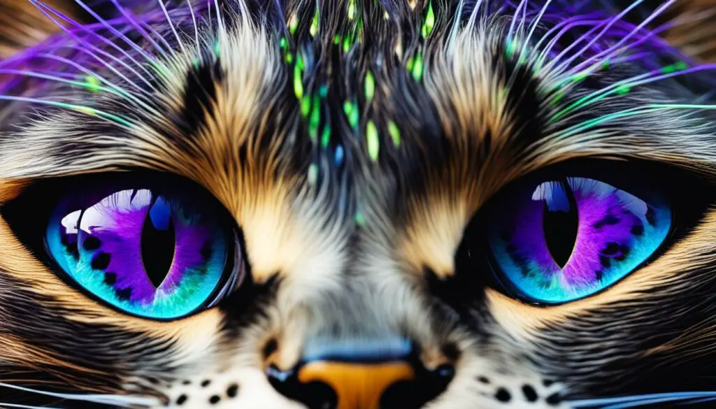 neural connections in cats' eyes