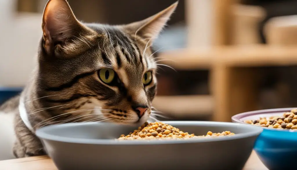 observe and analyze cat mealtime behavior