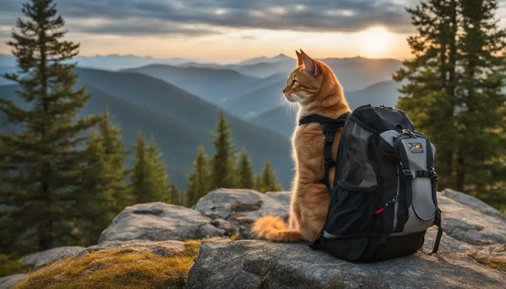 outdoor adventure with cat