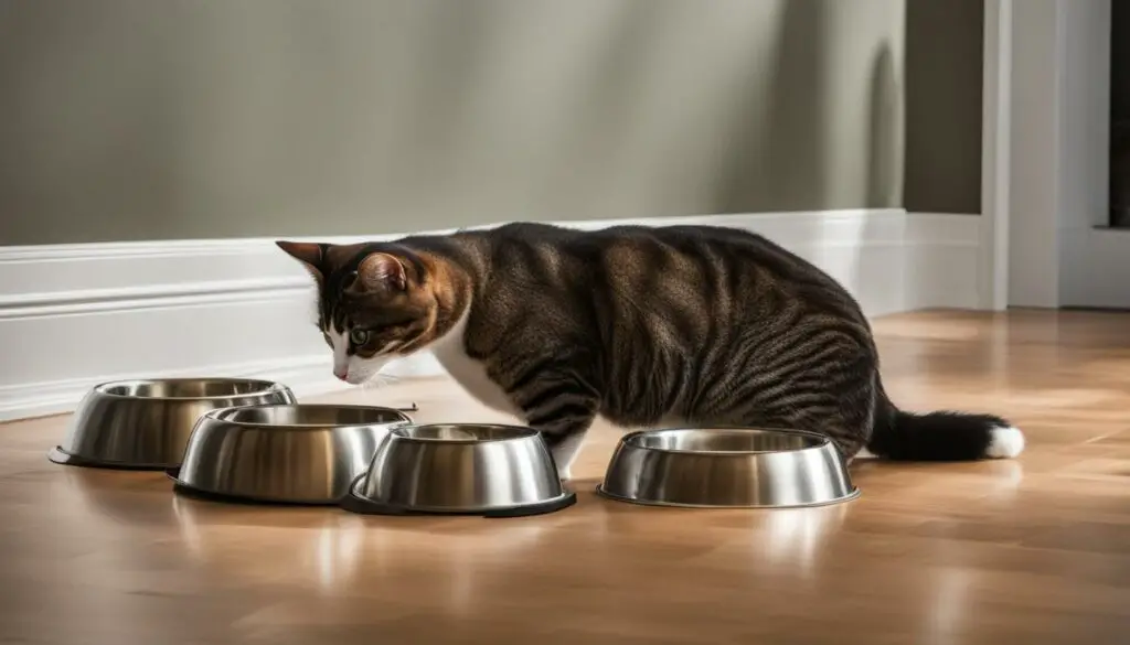 preventing cat food bowl flipping