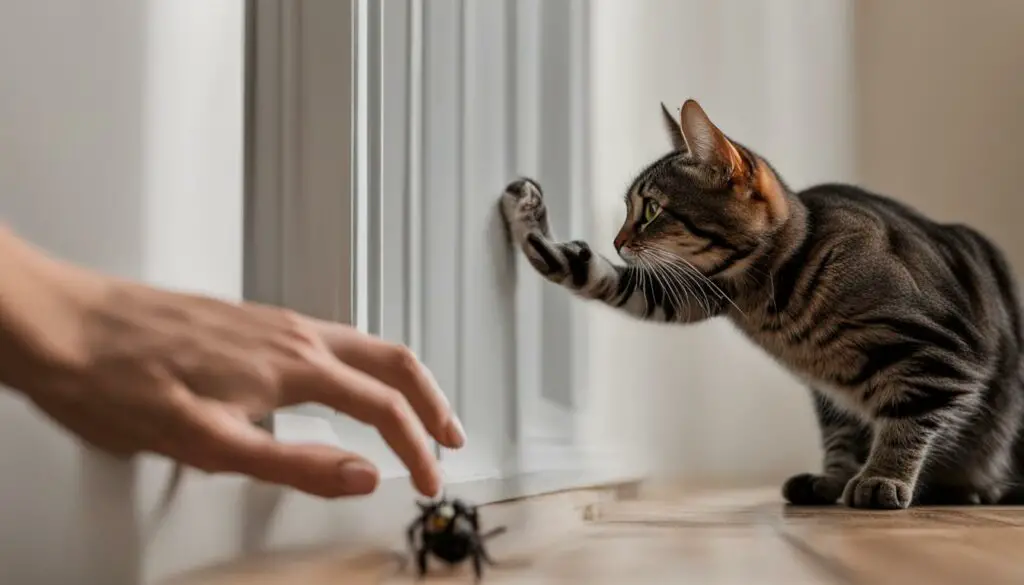 preventing cat-spider interactions