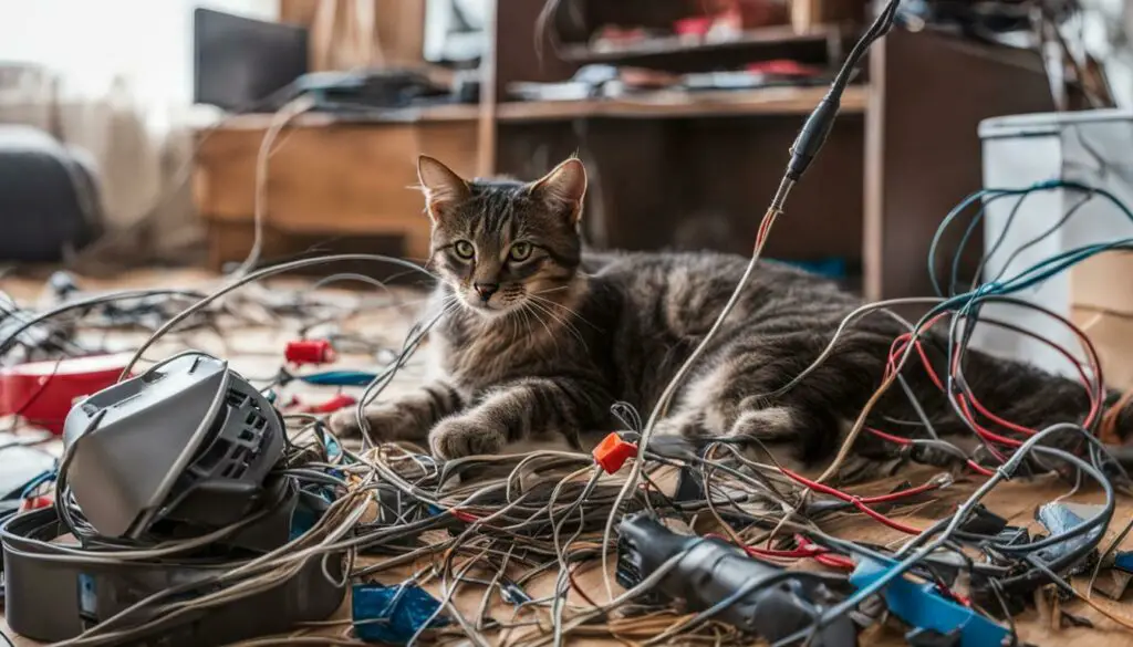 protecting cords from cat chewing