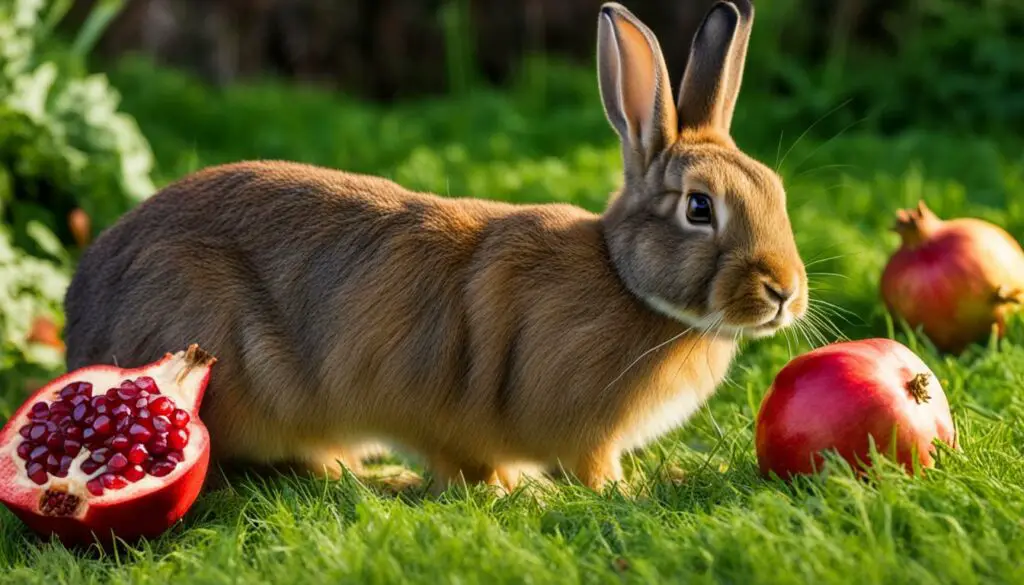 rabbit-eating-pomegranate