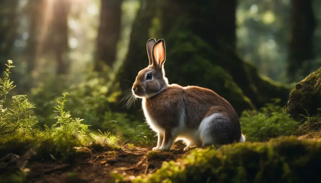 rabbit in natural habitat