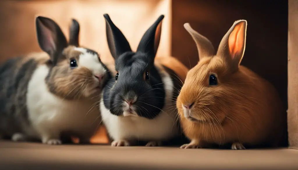 rabbits bullying guinea pigs