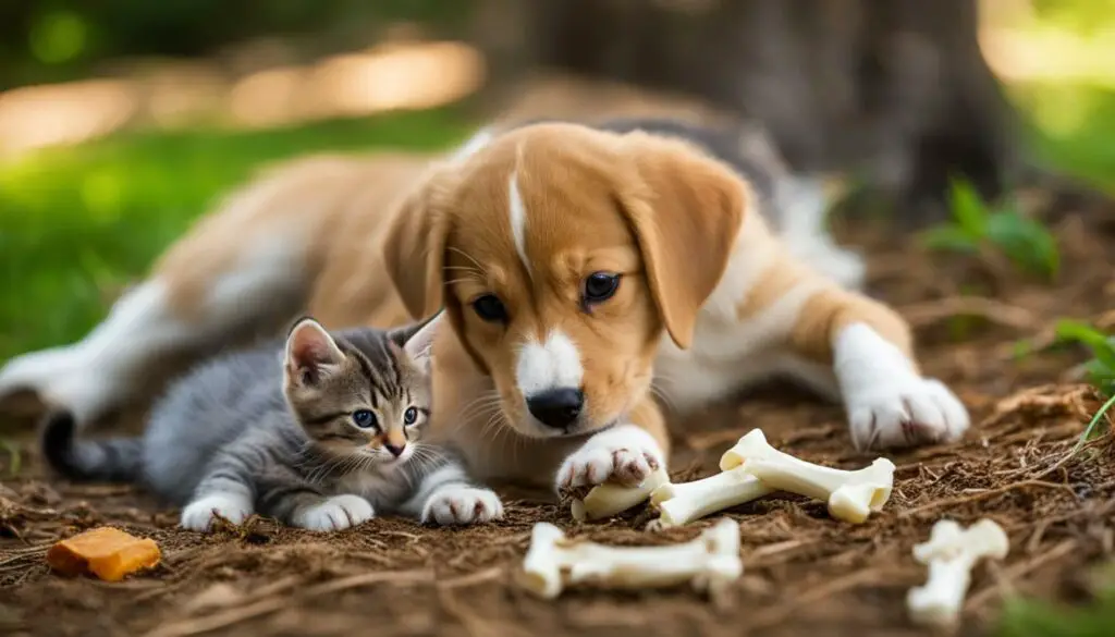 raw bones for puppies and kittens
