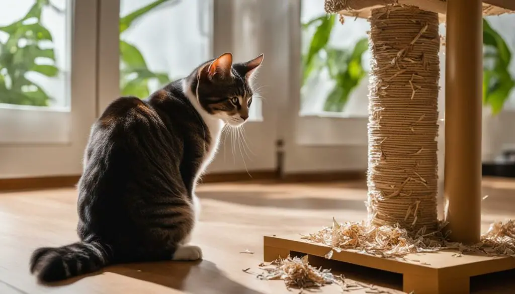 reducing ripping behavior in cats