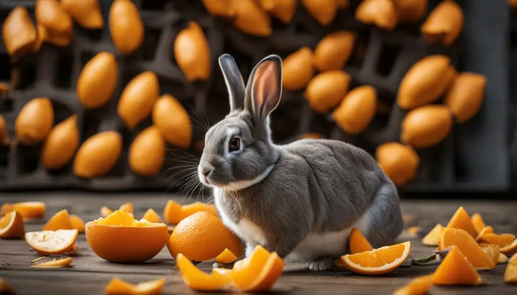 risks of feeding orange peels to rabbits