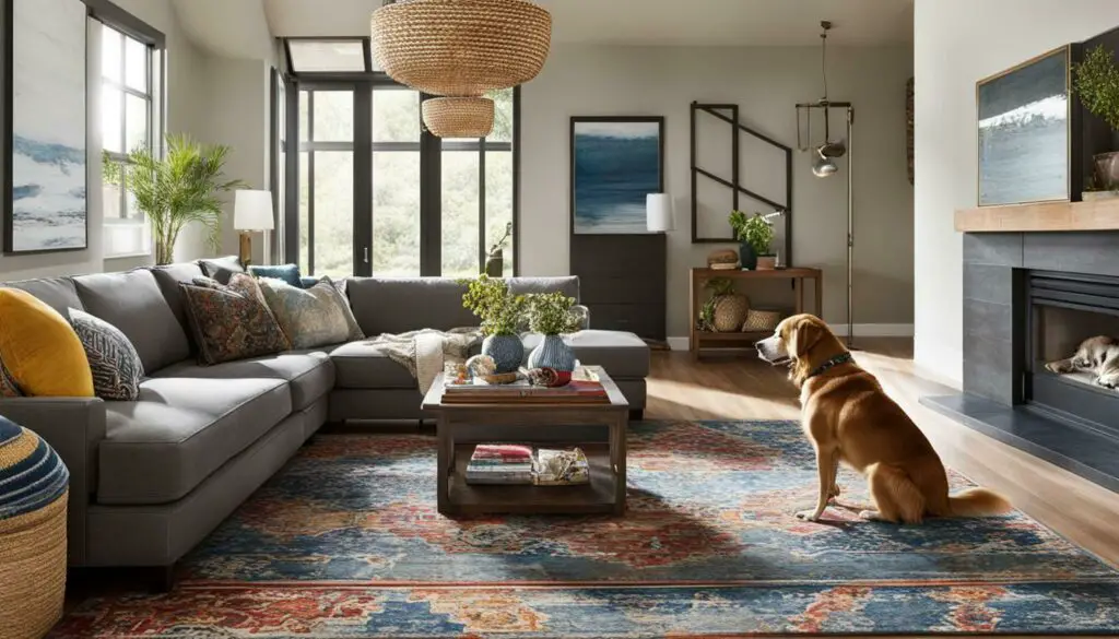 rug placement and layout