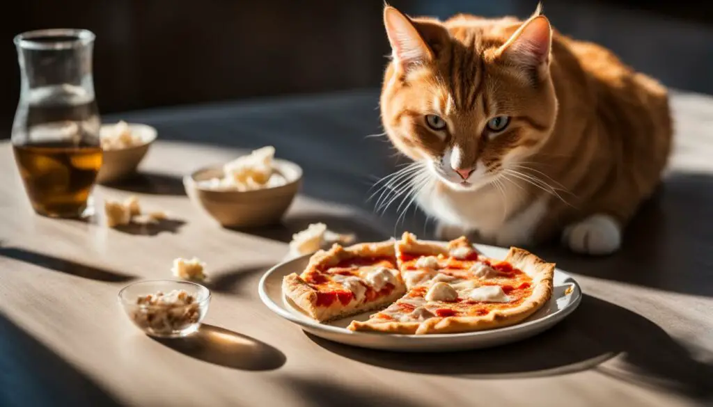 safely feeding pizza crust to cats