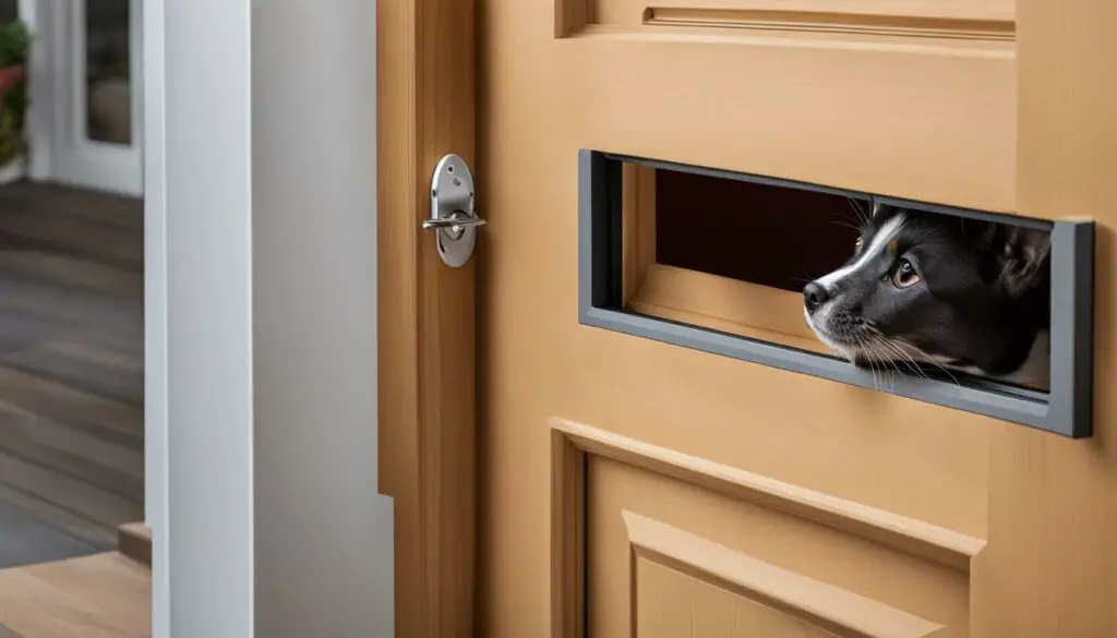 secure dog door for cat containment