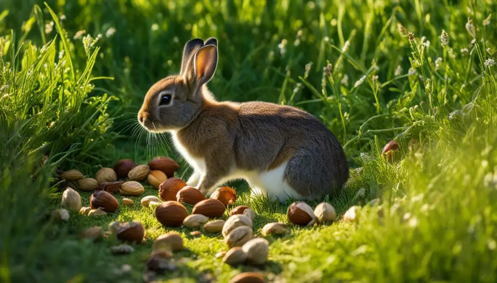 seeds and nuts for wild rabbits