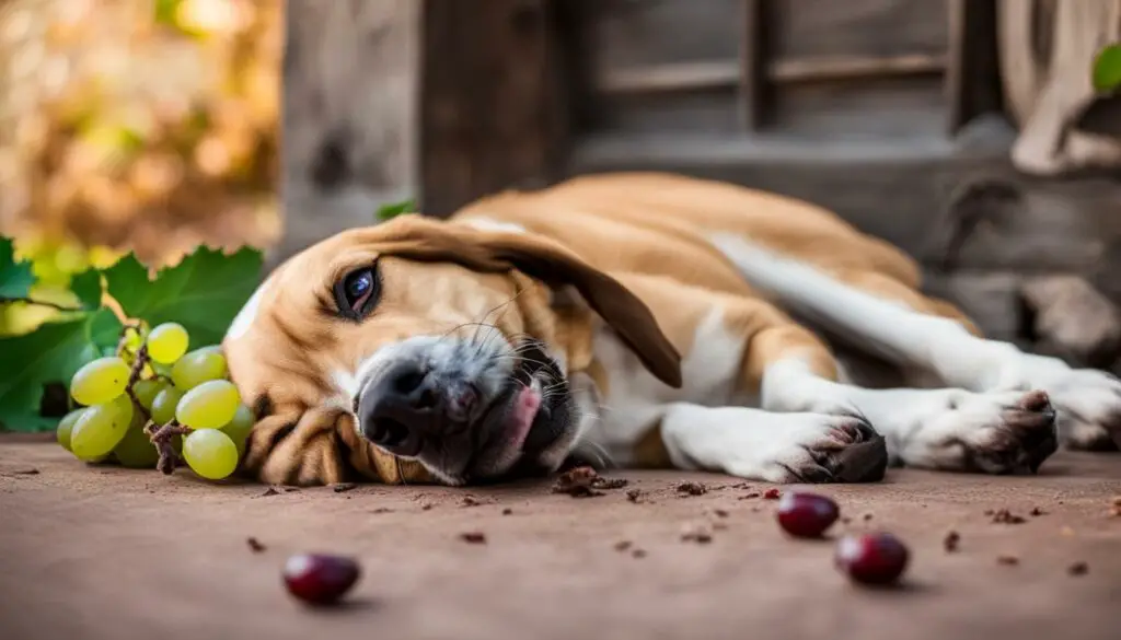 signs of grape poisoning in dogs