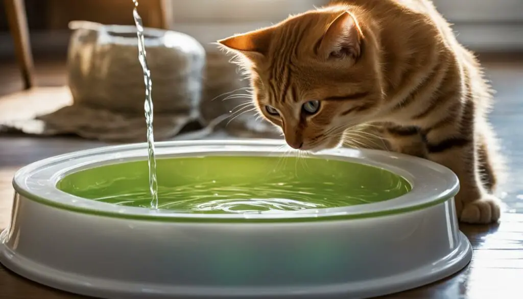 spill-proof water bowl for cats