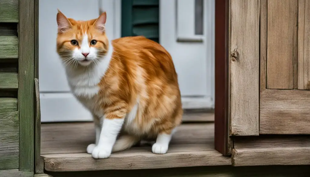 stray cat meowing at my door