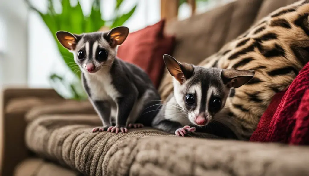 sugar gliders and cats