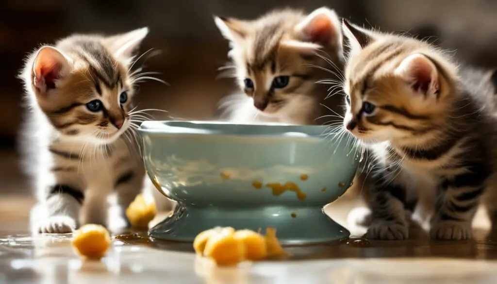 tips for feeding wet food to 4 week old kittens