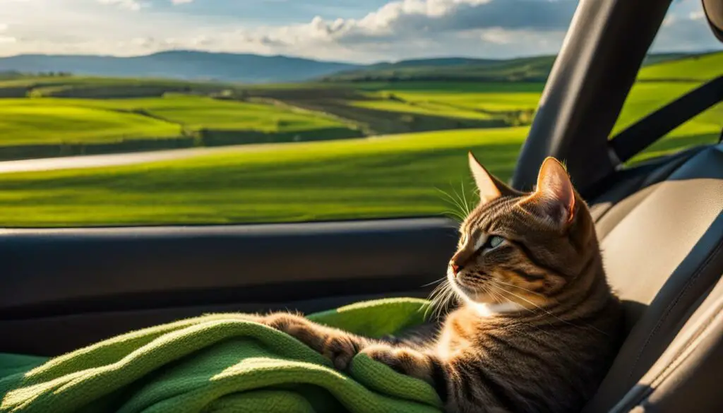 tips for traveling with a cat in a car