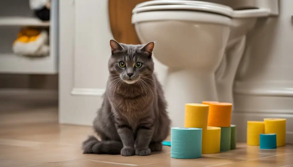 training cats to leave toilet paper alone