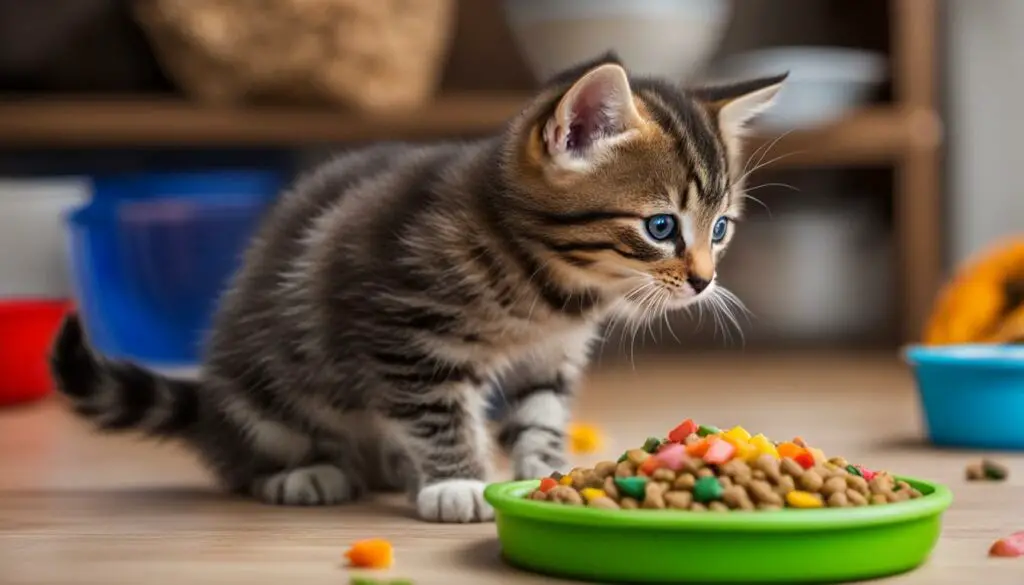 transitioning kitten to new food