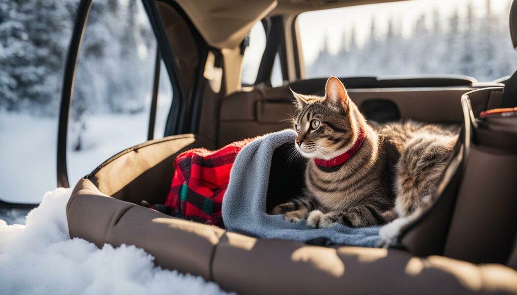 traveling with cats in winter