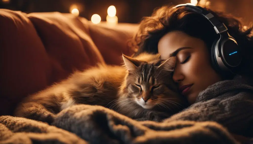 using cat purring sounds for relaxation