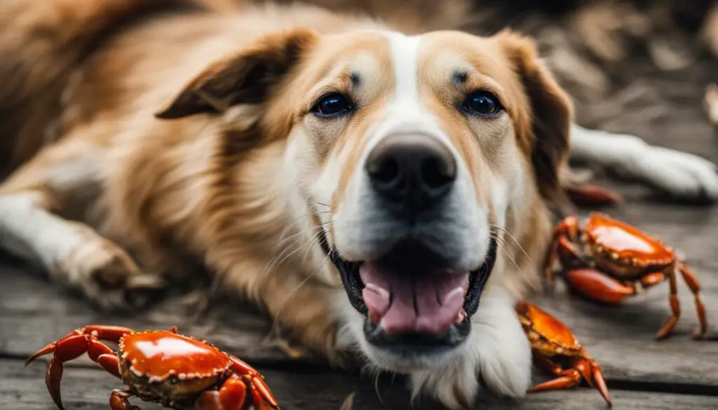 what happens when dogs eat crab shells