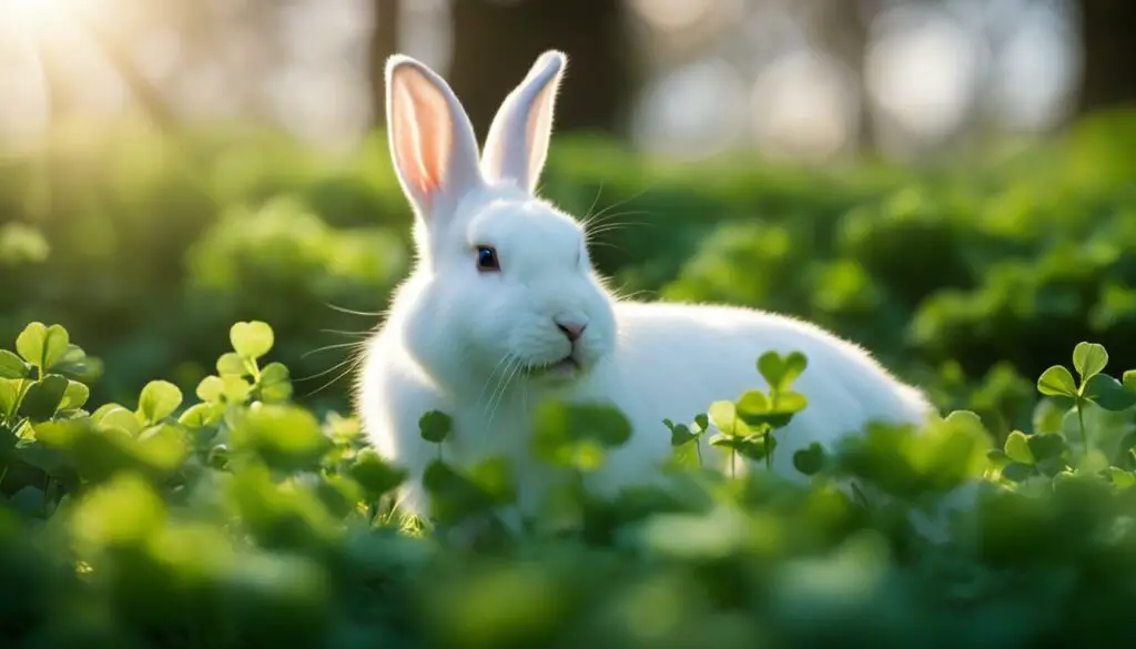 white rabbit with blue eyes