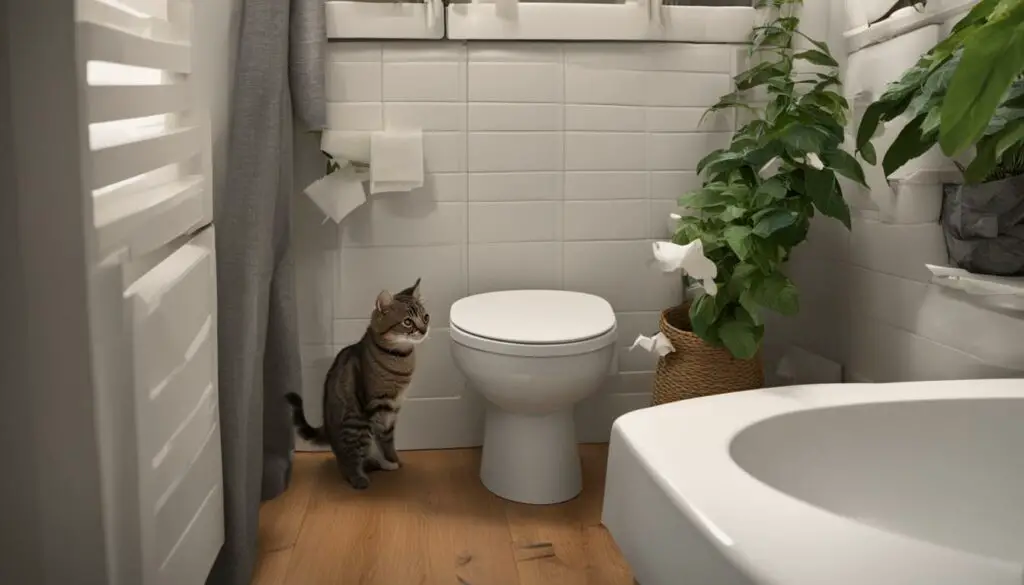 why do cats tear up toilet paper