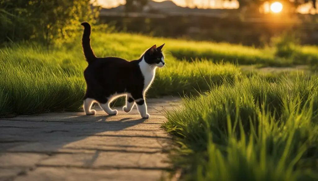 why do cats walk sideways